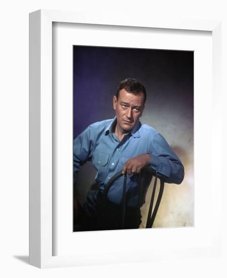 John Wayne, 1957-null-Framed Photographic Print