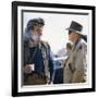 John Wayne and John Ford sur le tournage du film Alamo by JohnWayne, 1960 (photo)-null-Framed Photo