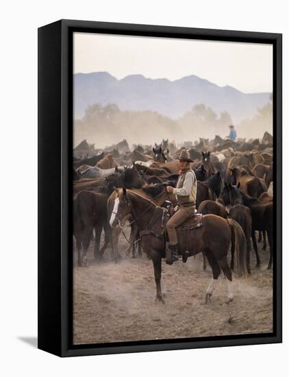 John Wayne Filming "The Undefeated"-John Dominis-Framed Stretched Canvas