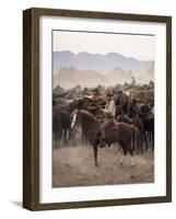 John Wayne Filming "The Undefeated"-John Dominis-Framed Premium Photographic Print