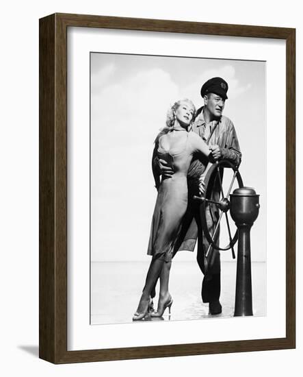 John Wayne, Lana Turner, the Sea Chase, 1955-null-Framed Photographic Print