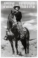 John Wayne (On Horse) Movie Poster Print-null-Lamina Framed Poster