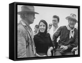 John Wayne, Richard Widmark, Laurence Harvey, Linda Cristal, The Alamo, 1960-null-Framed Stretched Canvas