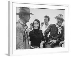 John Wayne, Richard Widmark, Laurence Harvey, Linda Cristal, The Alamo, 1960-null-Framed Photographic Print