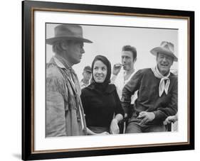 John Wayne, Richard Widmark, Laurence Harvey, Linda Cristal, The Alamo, 1960-null-Framed Photographic Print