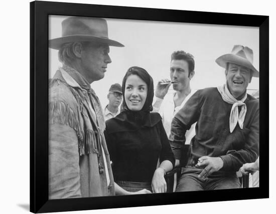 John Wayne, Richard Widmark, Laurence Harvey, Linda Cristal, The Alamo, 1960-null-Framed Photographic Print