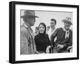 John Wayne, Richard Widmark, Laurence Harvey, Linda Cristal, The Alamo, 1960-null-Framed Photographic Print