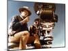 John Wayne sur le tournage by son film Alamo en, 1960 (photo)-null-Mounted Photo