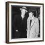 John Wayne, William Holden in New York City, 1960-null-Framed Photo