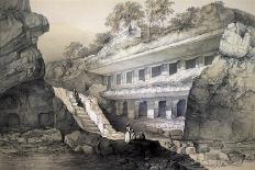 Cave with Structural Vimana, Mahavellipore-John Weale-Giclee Print