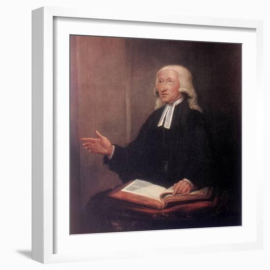 John Wesley, 18th Century English Non-Conformist Preacher-William Hamilton-Framed Giclee Print