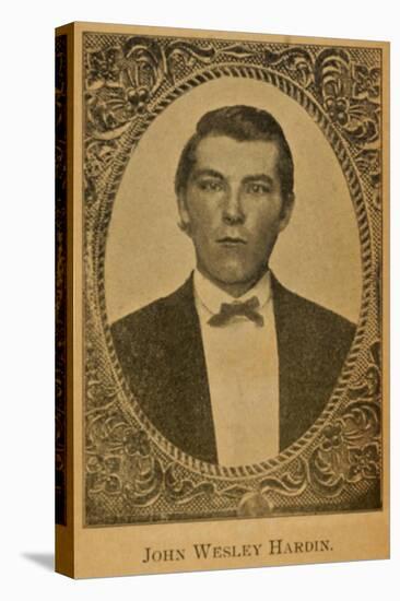 John Wesley Hardin in Portrait from His Book, Life of John Wesley Hardin, 1896-null-Stretched Canvas