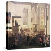 John Wesley Preaching in Old Cripplegate Church-null-Stretched Canvas