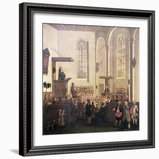 John Wesley Preaching in Old Cripplegate Church-null-Framed Giclee Print