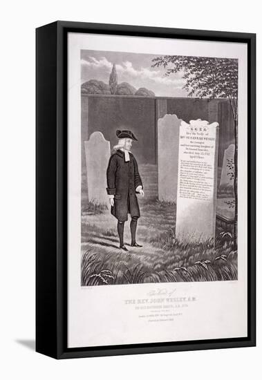 John Wesley Visiting His Mother's Grave in 1779, Bunhill Fields, Finsbury, London-G Hunt-Framed Stretched Canvas