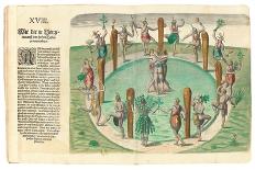 Native Indians Dancing, 1590-John White-Giclee Print