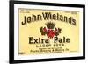 John Wieland's Extra Pale Lager Beer-null-Framed Premium Giclee Print