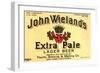 John Wieland's Extra Pale Lager Beer-null-Framed Art Print