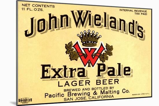 John Wieland's Extra Pale Lager Beer-null-Mounted Art Print