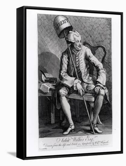 John Wilkes 1763-William Hogarth-Framed Stretched Canvas