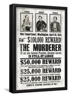 John Wilkes Booth Replica Wanted Poster-null-Framed Poster