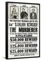 John Wilkes Booth Replica Wanted Poster-null-Framed Poster