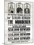 John Wilkes Booth Replica Wanted-null-Mounted Poster