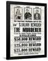 John Wilkes Booth Replica Wanted-null-Framed Poster