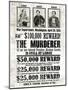 John Wilkes Booth Replica Wanted-null-Mounted Poster