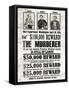 John Wilkes Booth Replica Wanted-null-Framed Stretched Canvas