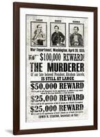John Wilkes Booth Replica Wanted-null-Framed Art Print