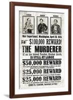 John Wilkes Booth Replica Wanted-null-Framed Art Print