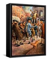 John Wilkes, Seen Here Returning from Paris, Being Saved from Arrest by a Mob of Citizens-C.l. Doughty-Framed Stretched Canvas