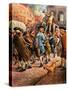 John Wilkes, Seen Here Returning from Paris, Being Saved from Arrest by a Mob of Citizens-C.l. Doughty-Stretched Canvas