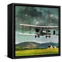 John William Alcock and Arthur Whitten Brown Who Flew across the Atlantic-English School-Framed Stretched Canvas