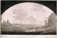 City of London from Blackfriars Bridge, 1795-John William Edy-Stretched Canvas