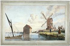 City of London from Blackfriars Bridge, 1795-John William Edy-Framed Stretched Canvas