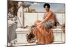 John William Godward In the Days of Sappho Art Print Poster-null-Mounted Poster