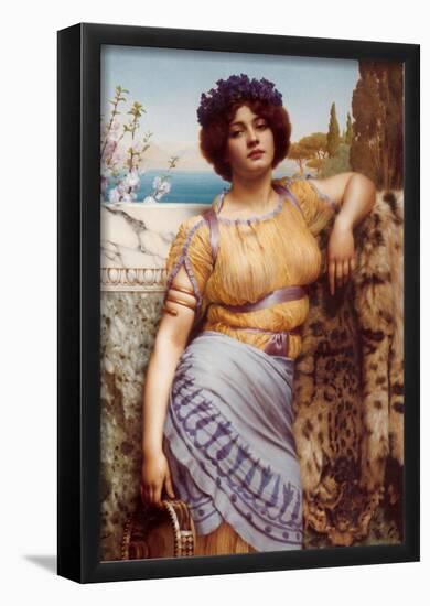 John William Godward Ionian Dancing Girl Art Print Poster-null-Framed Poster