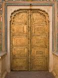 Close Up of the Ornate Door at the Peacock Gate in the City Palace, Jaipur, Rajasthan-John Woodworth-Photographic Print