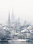 The Town of Zug on a Misty Winter Day, Zug, Switzerland, Europe-John Woodworth-Photographic Print