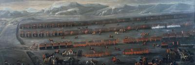 A View of Old Newmarket with Figures and Horses on the Heath-John Wootton-Giclee Print