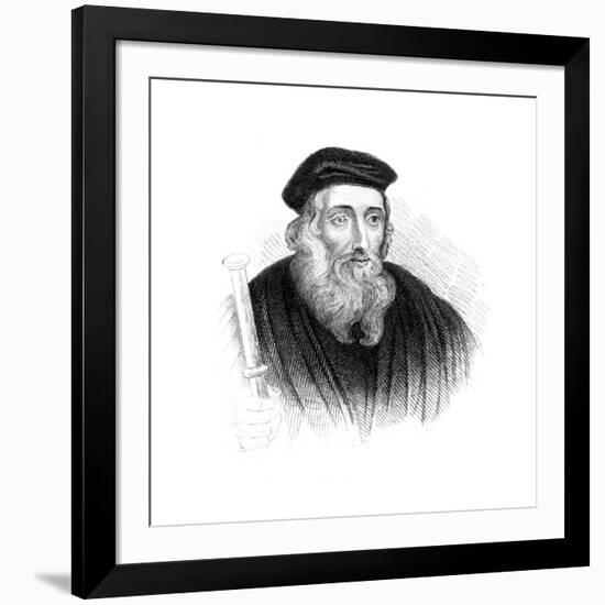 John Wycliffe, 14th Century English Theologian and Religious Reformer-null-Framed Giclee Print