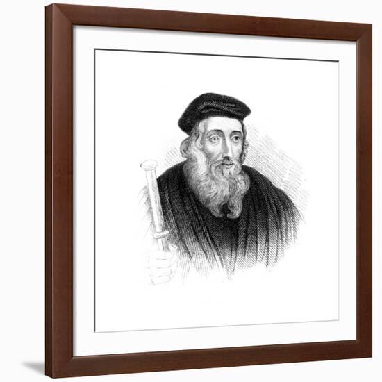 John Wycliffe, 14th Century English Theologian and Religious Reformer-null-Framed Giclee Print
