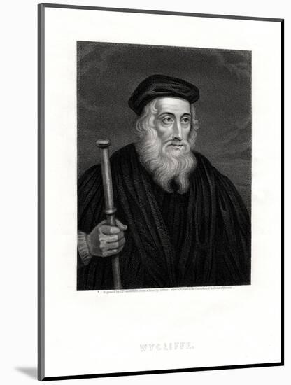 John Wycliffe, English Theologian, 19th Century-J Posselwhite-Mounted Giclee Print