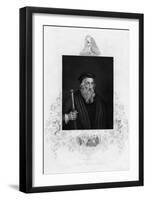 John Wycliffe, English Theologian, 19th Century-J Rogers-Framed Giclee Print