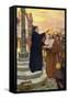 John Wycliffe preaching-Joseph Ratcliffe Skelton-Framed Stretched Canvas