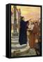 John Wycliffe preaching-Joseph Ratcliffe Skelton-Framed Stretched Canvas
