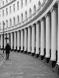 Lone Figure Walking along London's Park Crescent-johnbraid-Laminated Photographic Print