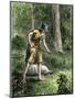 Johnny Appleseed Planting Apple Trees in the Ohio Wilderness-null-Mounted Giclee Print
